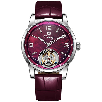 Relógio Tourbillon Masculino, Desportivo, Automático, Mecânico, Estanque – Relógio de pulso de luxo de marca de gama alta