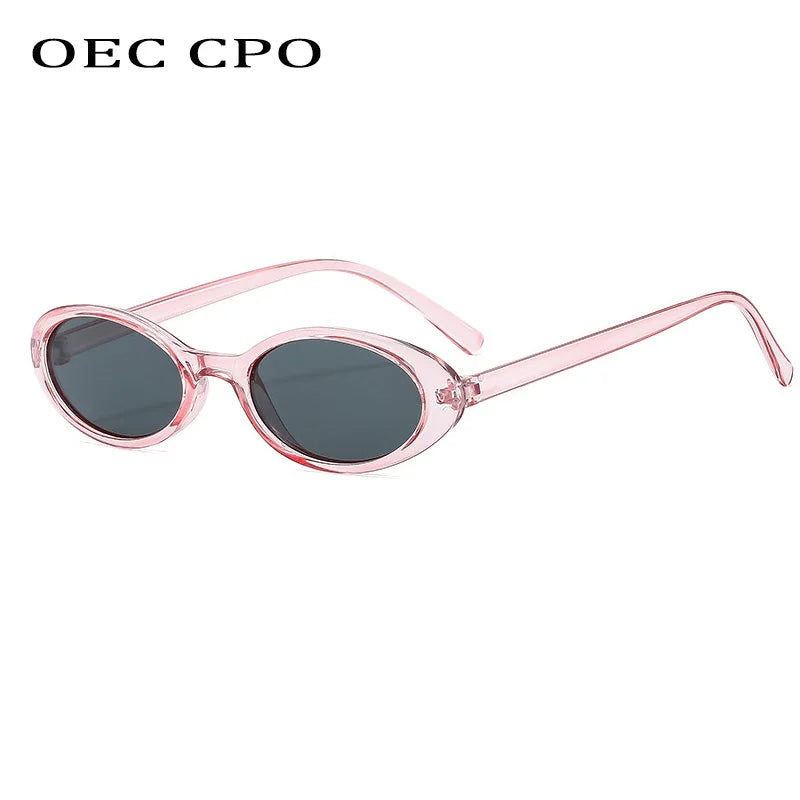 Små ovala solglasögon för kvinnor och män, trendiga, vintage, hiphop, cat-eye, leopardmönster, svarta, punk, UV400, Oculos