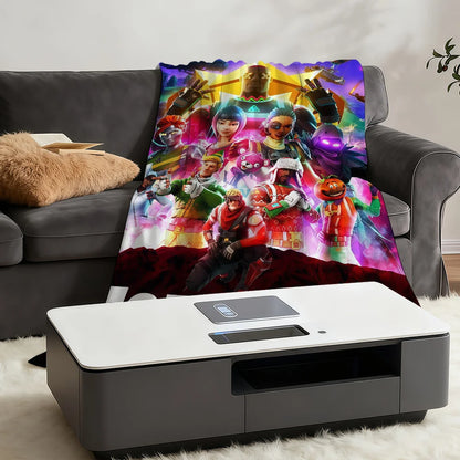 Superkuschelige Plüsch-Kuscheldecke fürs Wohnzimmer F-FORTNITES-ES, Spielzimmer, Sofa, Couch, Kindergeburtstagsgeschenke