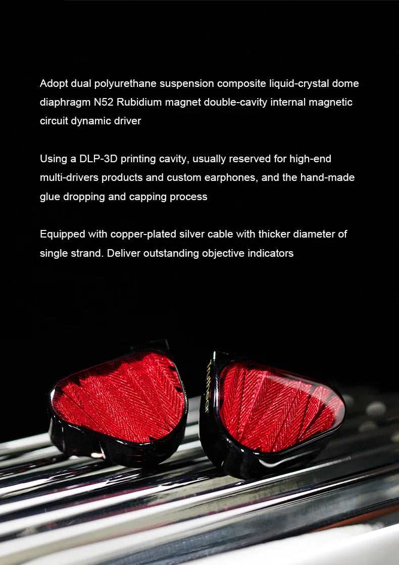 TRUTHEAR x Crinacle ZERO:RED earphone Dual Dynamic Drivers In Ear Headphone with 0.78 2Pin Cable
