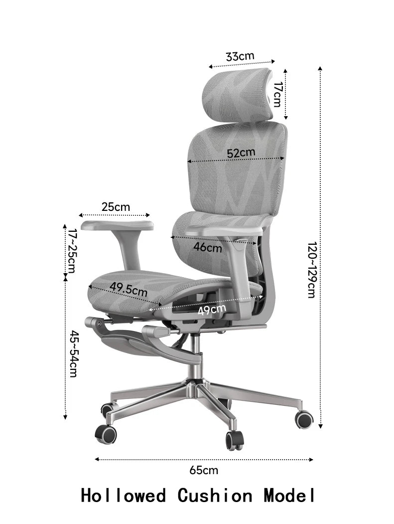 2025 New Ergonomic Office Chairs Gaming Chair Desk Seats Home Seat With Footrest Lumbar Support For Comfortable Long Sitting