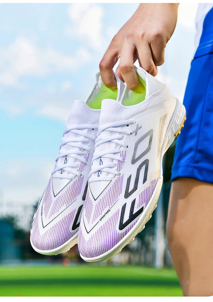 New Men Sneakers Match Grass Cleats High-quality Soccer Shoes Futsal Football Boots Non-Slip Indoor Hot-selling High-top Outdoor