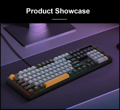 E-YOOSO Z14 RGB USB Mechanical Gaming Wired Keyboard Red Switch 104 Key Russian Brazilian Portuguese Gamer for Computer laptop