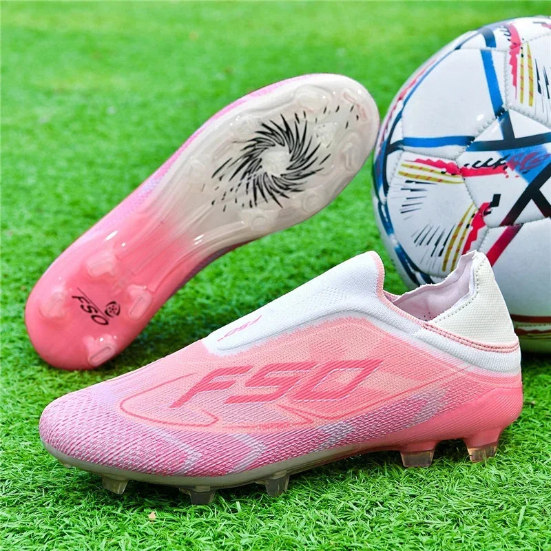 Nouvelles chaussures de football pour hommes, chaussures de futsal antidérapantes pour matchs en extérieur, chaussures de soccer ultralégères, chaussures de sport de haute qualité, chaussures à cheville haute et respira