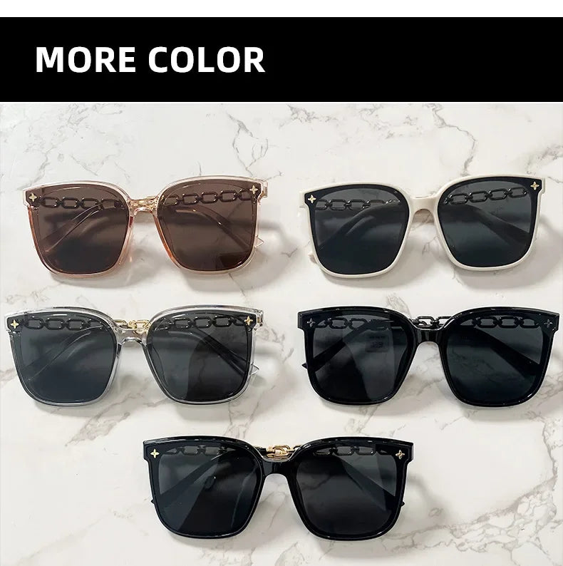 Lunettes de soleil carrées pour femme, style vintage, monture large, verres miroirs noirs, polarisées, lunettes de soleil sexy pour femme, idéales pour le voyage, protection UV400