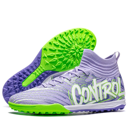 Men Women Football Boots Outdoor Soccer Cleats Non-slip Football Field Boots Ultralight Futsal Sneakers TF/FG Spiked Soccer Shoe