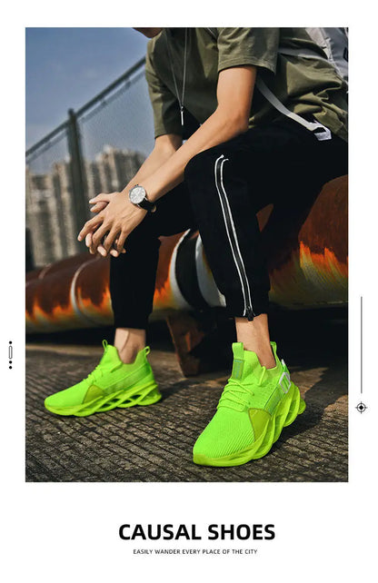 Modieuze paarse casual sneakers in de aanbieding voor dames en heren – Blade hardloopschoenen, grote maat 48, lichte ademende sportschoenen voor heren, mesh sneaker