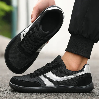 New Wide Toe Men Shoes Casual Soft Sole Wide Last Shoes Walking Sneakers 2025 Breathable Unisex Mesh Comfortable Barefoot Shoes