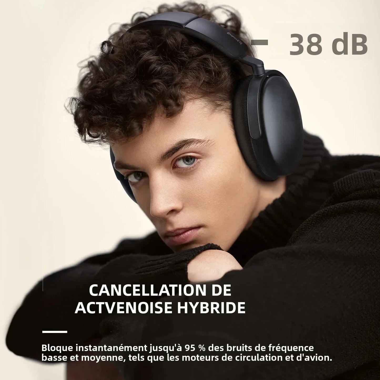 Oneodio SuperEQ A200 ANC Wireless Bluetooth 5.4 Headphones Active Noise Canceling Over Ear Headset With ENC Mic Hi-Res Audio APP