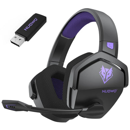 NUBWO G06 Dual Wireless Headsets Gamer with Microphone for PS5, PS4, PC, Mobile, Switch, 2.4GHz Bluetooth 5.3 Gaming Headphones