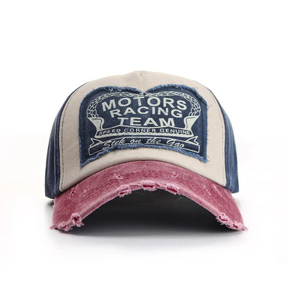 Forår/sommer bomuldsbaseballkasket til mænd i vasket, patineret stil – hatte til mænd og kvinder, udendørs solhat, hiphop-kasketter, afslappet, flerfarvet