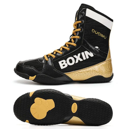 Chaussures d'entraînement de marque originale, chaussures de lutte professionnelle pour hommes et femmes, baskets de boxe respirantes, chaussures de combat montantes