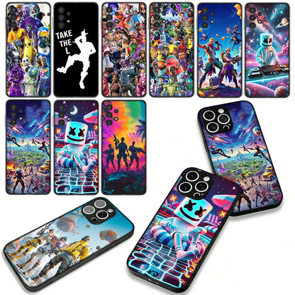 Game F-ForTnites Wallpaper-etui til Samsung Galaxy A07 A13 A12 A23 A42 A50 A51 A52 A53 A70 A71 A72 A21S A04 Note 20 9 8 10-cover
