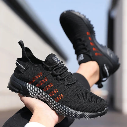 Casual herensneakers van mesh, lichtgewicht en ademend, met zachte zool – instap hardloopschoenen, lage loafers en trainers voor heren