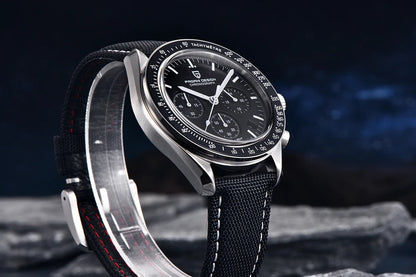 PAGANI DESIGN Moon-ur – Luksus-kvarts-kronograf til mænd, sporty stil, safirglas med antirefleksbehandling, selvlysende display