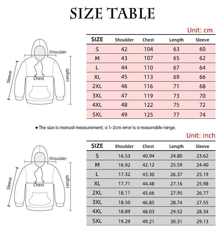 2023 Autumn Fashion New  Lover Wolf Men's Hoodie 3D Pattern Loose Fall Sweatshirt Street Funny Brand