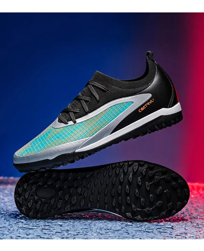 Nuove scarpe da calcio da uomo per esterno con tacchetti, traspiranti, antiscivolo, per adulti, scarpe sportive da calcio con tacchetti lunghi per allenamento, ragazzi e partite, confortevoli