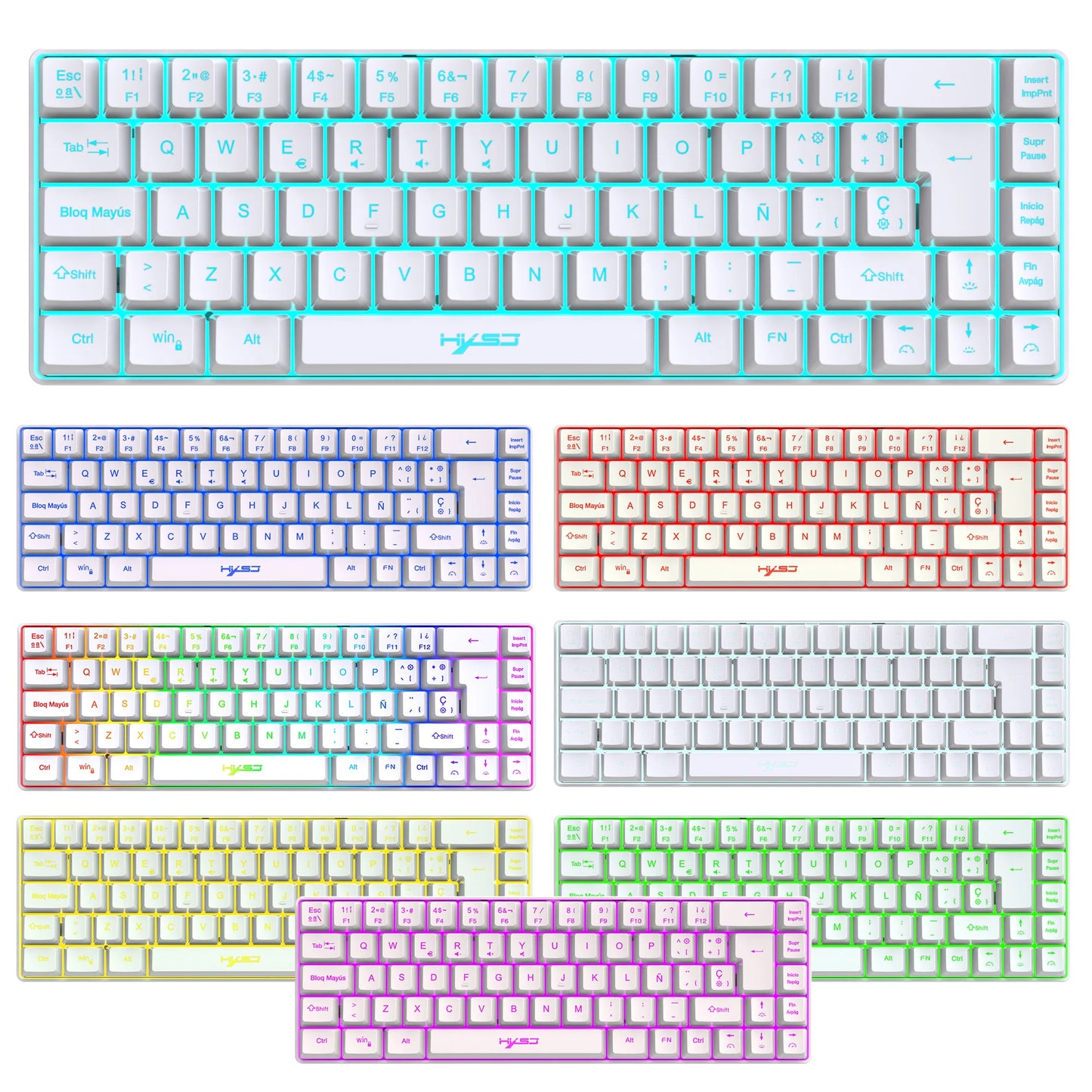 ¡Oferta destacada! Teclado gaming con cable de 69 teclas en español, retroiluminación RGB, diseño compacto al 68%, un accesorio imprescindible para profesionales de oficina y gamers
