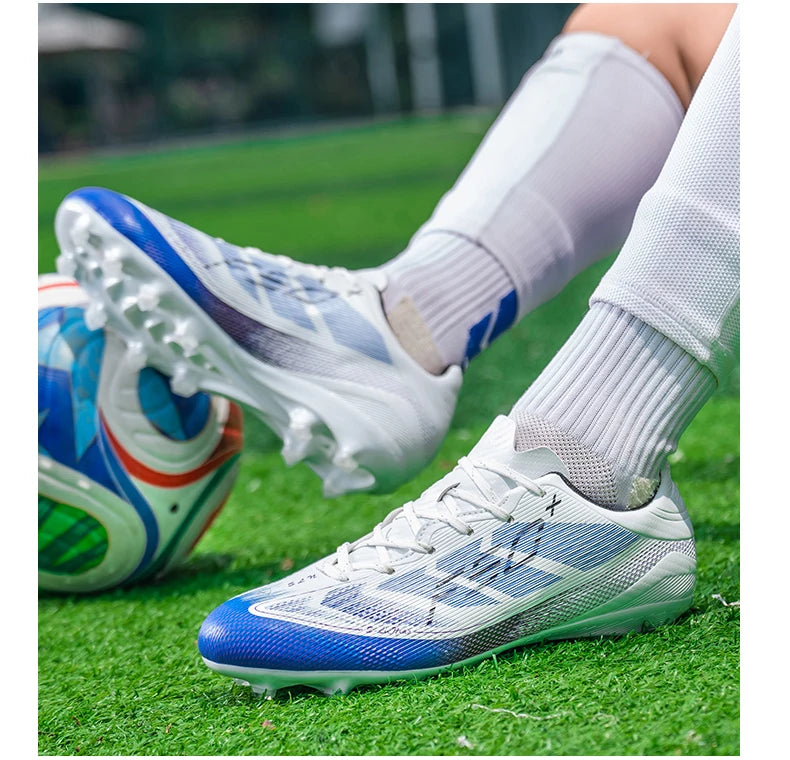 Chaussures de football pour hommes, crampons d'entraînement rapides pour terrain extérieur, chaussures de football à crampons pour terrain synthétique, baskets basses originales unisexes