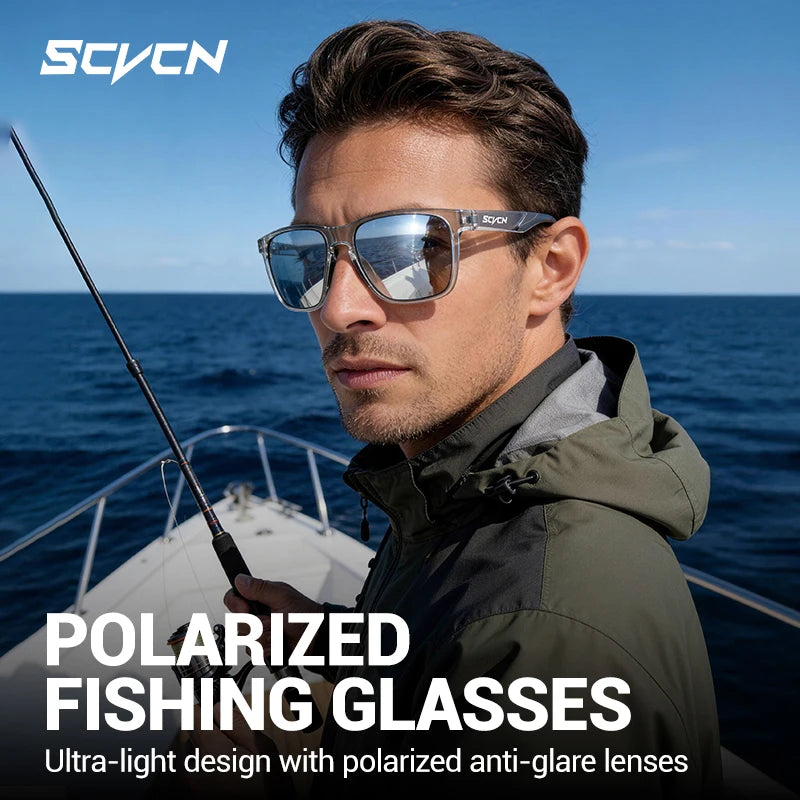 SCVCN Utomhus Polariserade Vattensport Strand Hav Plattform Fiske Cykling MTB Solglasögon Cykelsport Vandring Glasögon UV400