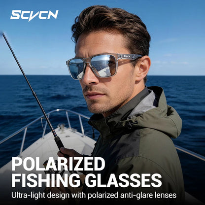 SCVCN Utomhus Polariserade Vattensport Strand Hav Plattform Fiske Cykling MTB Solglasögon Cykelsport Vandring Glasögon UV400