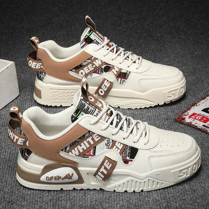 Nuove scarpe da uomo stile skateboard, sneaker estive in pelle casual fashion outdoor per running, sport, trekking e tennis, platform di lusso firmate