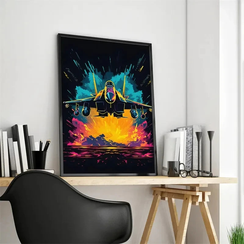 Pop-Neon-Poster mit Videospiel-Charakter, Gamepad, Kopfhörern, Fußball und Basketball – Leinwanddruck, Wandkunst-Dekor für das Gaming-Zimmer