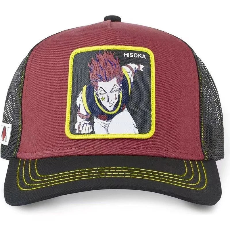 Casquette Hunter X Hunter d'été, casquette de baseball snapback pour homme, brodée, style hip-hop, visière pare-soleil, casquette trucker ajustable en maille