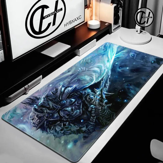 World of Warcraft Lich King pelės kilimėlis PC HD anime žaidimų aksesuaras klaviatūrai, pelės kilimėlis nešiojamajam kompiuteriui, XXL žaidimų kambario stalo kilimėlis kilimas