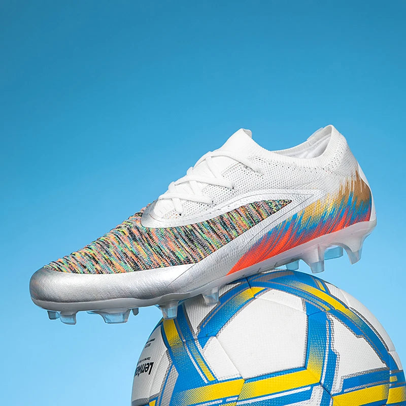 Botas de fútbol para hombre, nuevas, ultraligeras, para entrenamiento al aire libre, dropshipping, zapatillas de fútbol con tacos, clavos largos FG antideslizantes