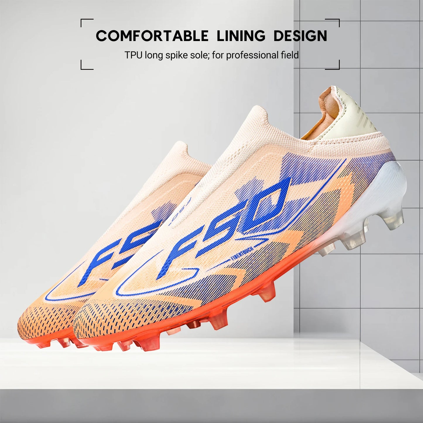 AG/FG Soccer Cleats for Men Women Kids Youth PU Fabric Upper TPU Sole Non-Slip Wear-Resistant for Natural Grass Sports Pitch Tra