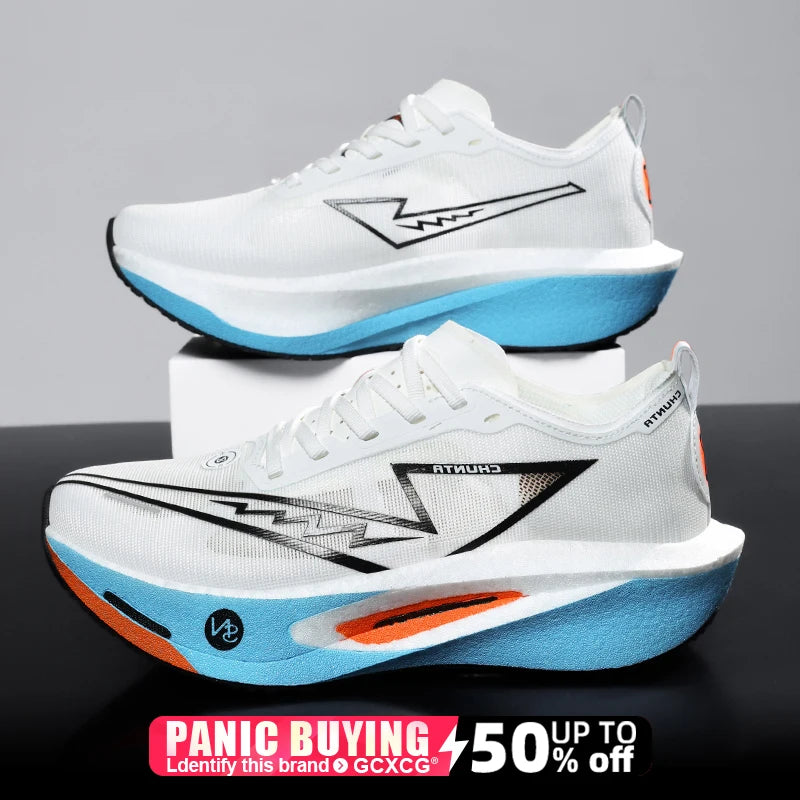 Running Shoes Carbon Board Specialty Marathon Men Sports Breathable Lightweight Women's Comfortable Nonskid Chunta Sneakers
