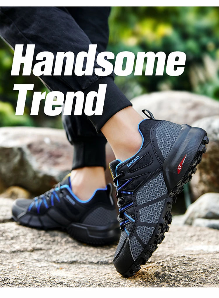 Men's Hiking Shoes All-terrain Outdoor Sports Shoes Breathable Mesh Non-slip Wear-resistant Hiking Shoes Outdoor Cycling Shoes