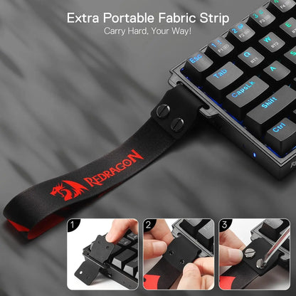Redragon K631 PRO 65% 3-Mode Wireless RGB Gaming Keyboard, 68 Keys Hot-Swappable, Compact Mechanical Keyboard with Hot-Swappable
