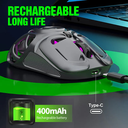 X10 Tri-Mode Gaming Mouse Wireless Mouse 10000 DPI 1000Hz Return Rate Bluetooth Mouse RGB Rechargeable Mouse BT/2.4G/Wired Mice