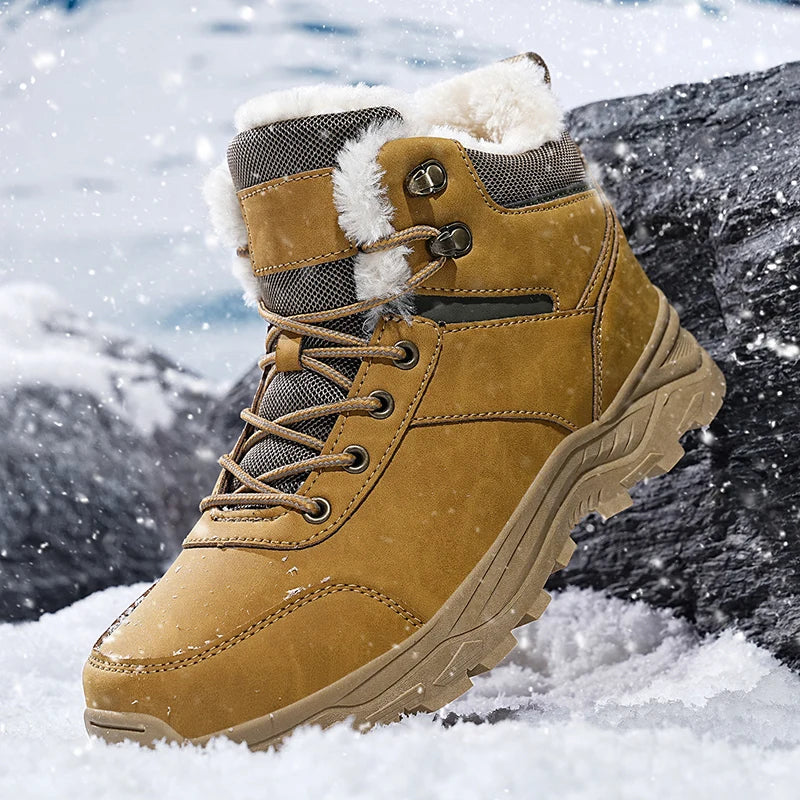 men boots 2025 New Winter Slippers Warm Men Shoes Waterproof Non-Slip Plush Sneakers Male tenis shoes Boots Men Sneakers Winter