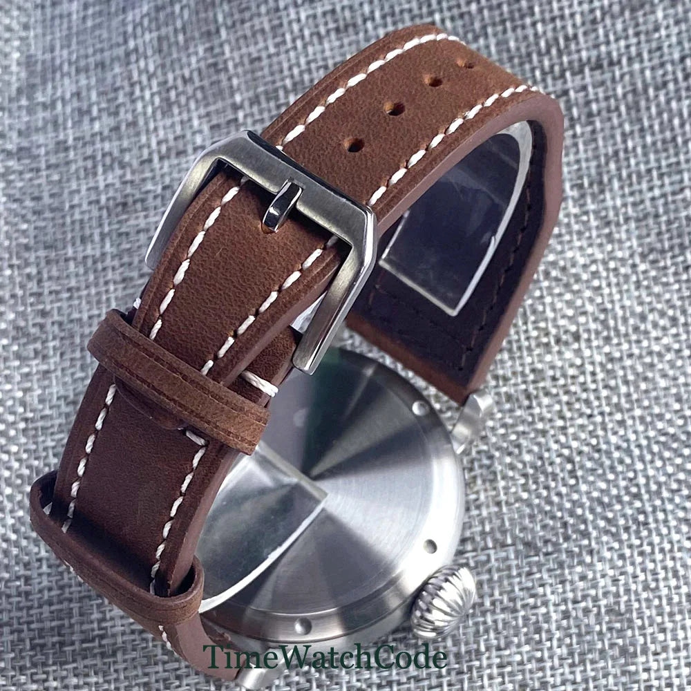 Tandorio 47mm NH35 Diver Men's Automatic Watch CUSN8 Solid Bronze or 316L Steel Case 10ATM Sapphire Crystal Black Dial