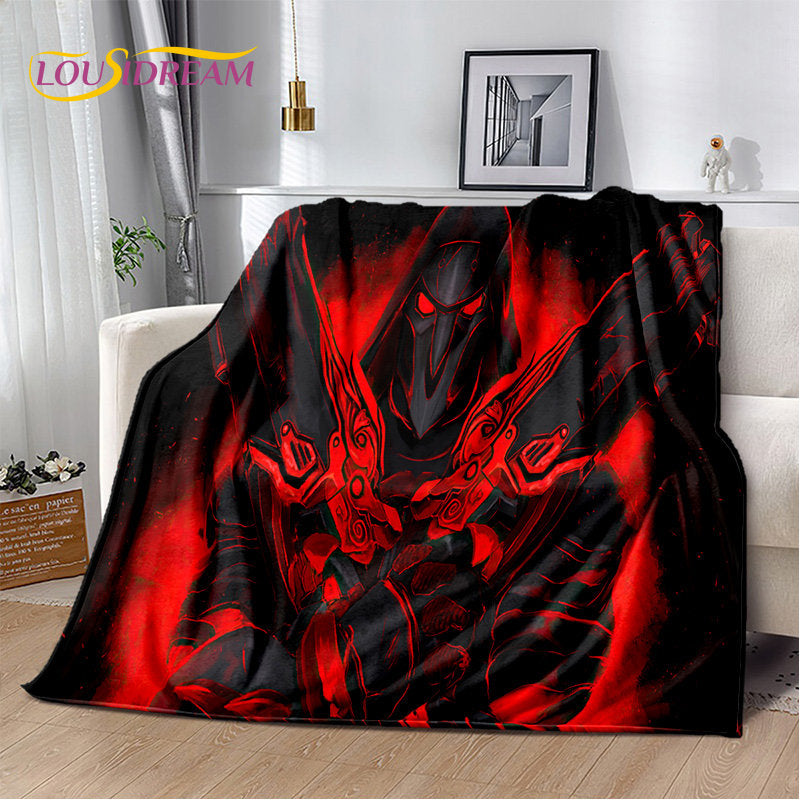 Overwatch Game Gamer DVA  Reaper Soft Plush Blanket,Flannel Blanket Throw Blanket for Living Room Bedroom Bed Sofa Picnic Kid 3D
