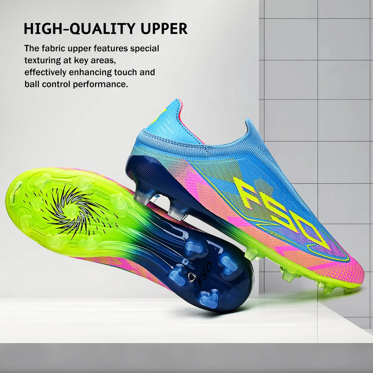 AG/FG Soccer Cleats for Men Women Kids Youth PU Fabric Upper TPU Sole Non-Slip Wear-Resistant for Natural Grass Sports Pitch Tra