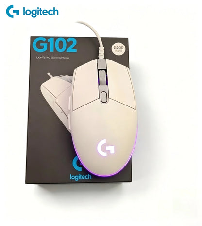 Logitech G102 Mouse Wired Gaming Mouse 8000DPI Optical Effect Esports G102 USB Wired Mouse with PC