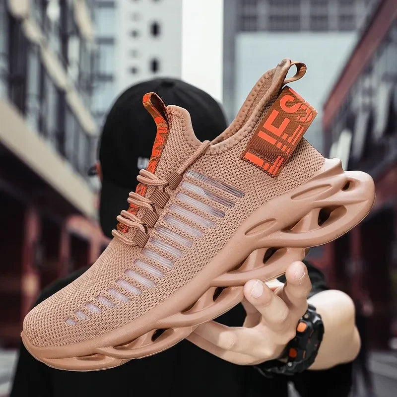 MAEDEF-Baskets confortables et décontractées en maille pour homme, chaussures de course respirantes à plateforme, de sport, de marche et de tennis