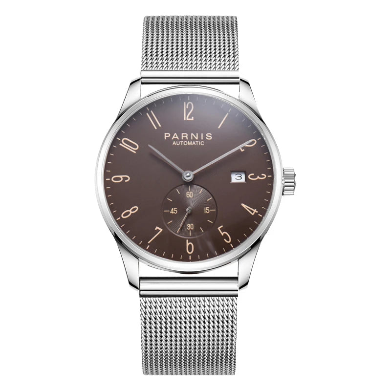 Parnis Mechanical Watches Minimalist Watch for Men Wristwatch Luxury Waterproof Automatic hombre Relogio Masculino Calendar 2025