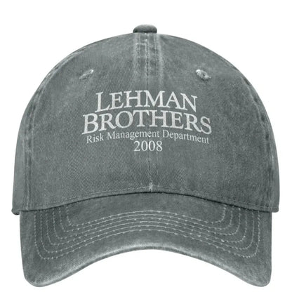 Cappellino da baseball Lehman Brothers Risk Management - Fallimento della banca - Cappellino da camionista - Cappellino da tennis - Cappellino da skate - Cappellino snapback - Cappellini da baseball da donna