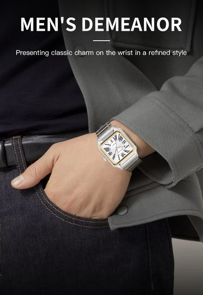 2025 New High Quality Specht&Sohne Watch 34MM Men Automatic Mechanical Watches Green Color Sapphire Stainless Steel Reloj Hombre
