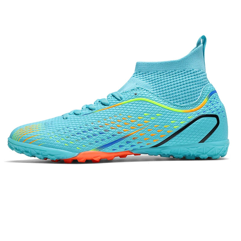 Zapatillas de fútbol para hombre, botas de fútbol profesionales para césped y futsal, unisex, para partidos en césped y entrenamiento al aire libre, tacos antideslizantes y transpirables