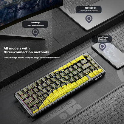 Attack Shark X65 PRO HE Magnetic Switch Keyboards 8K RT0.001mm Side Engraving Bluetooth Wireless Gaming Keyboards Windows Mac PC