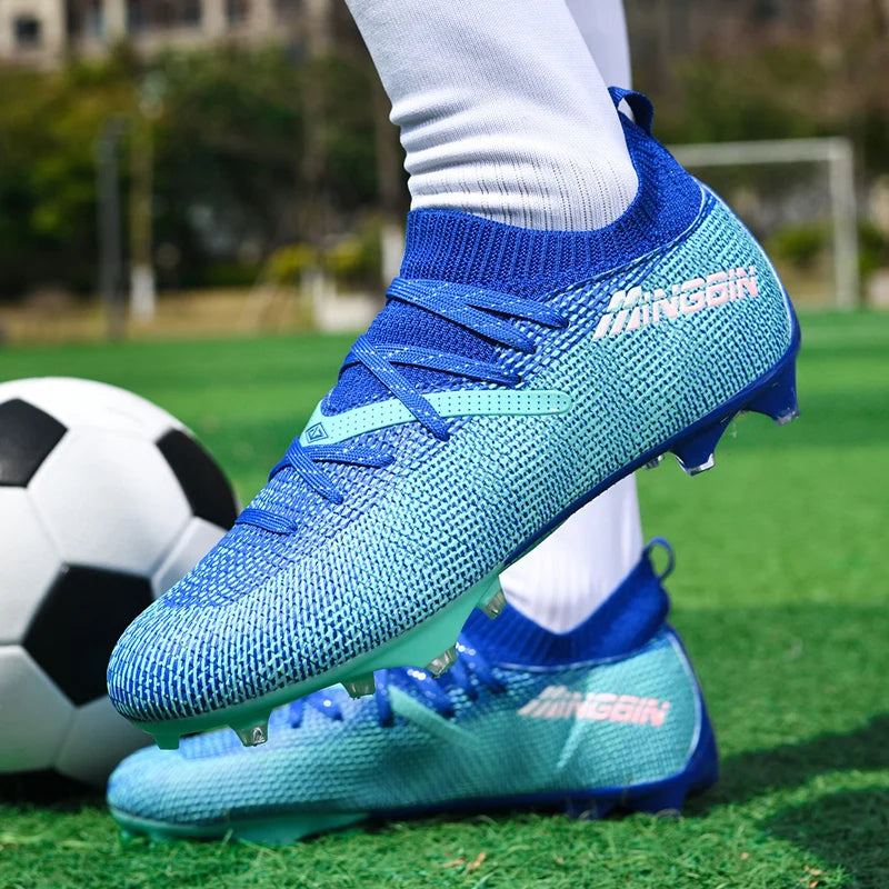 Tacchetti da calcio turf professionali da uomo, scarpe da calcio con mesh traspirante per ragazzi, sneakers antiscivolo da uomo Society Chuteira
