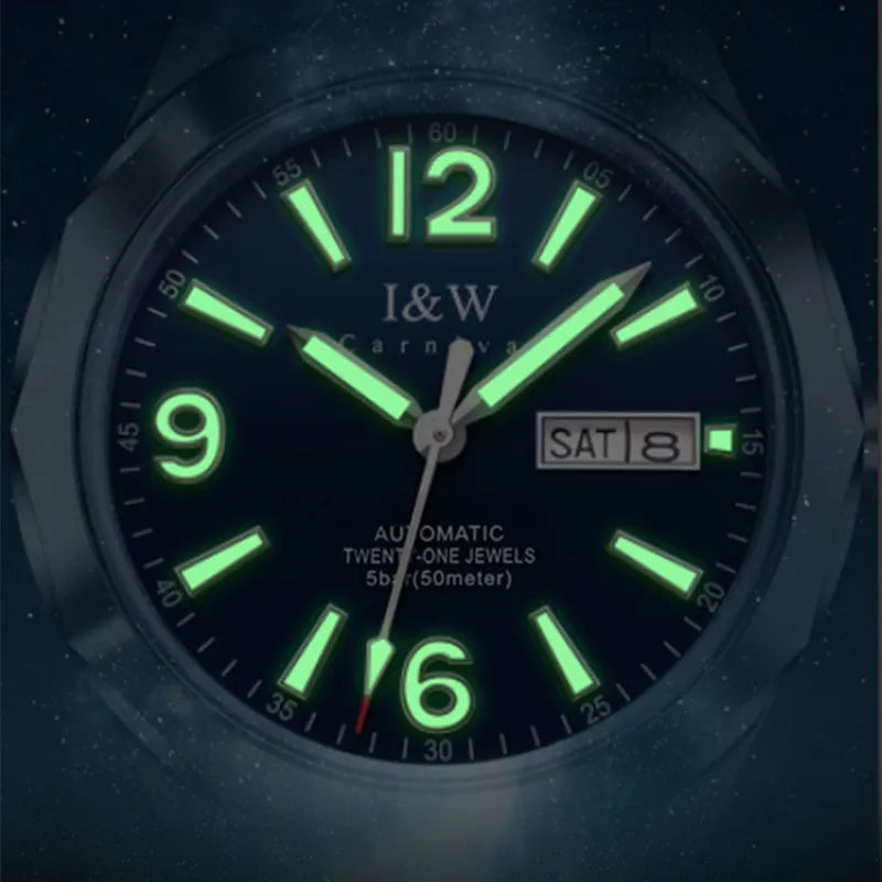 Montre mécanique de luxe pour homme Reloj CARNIVAL en tungstène, mouvement automatique MIYOTA 8205, étanche.