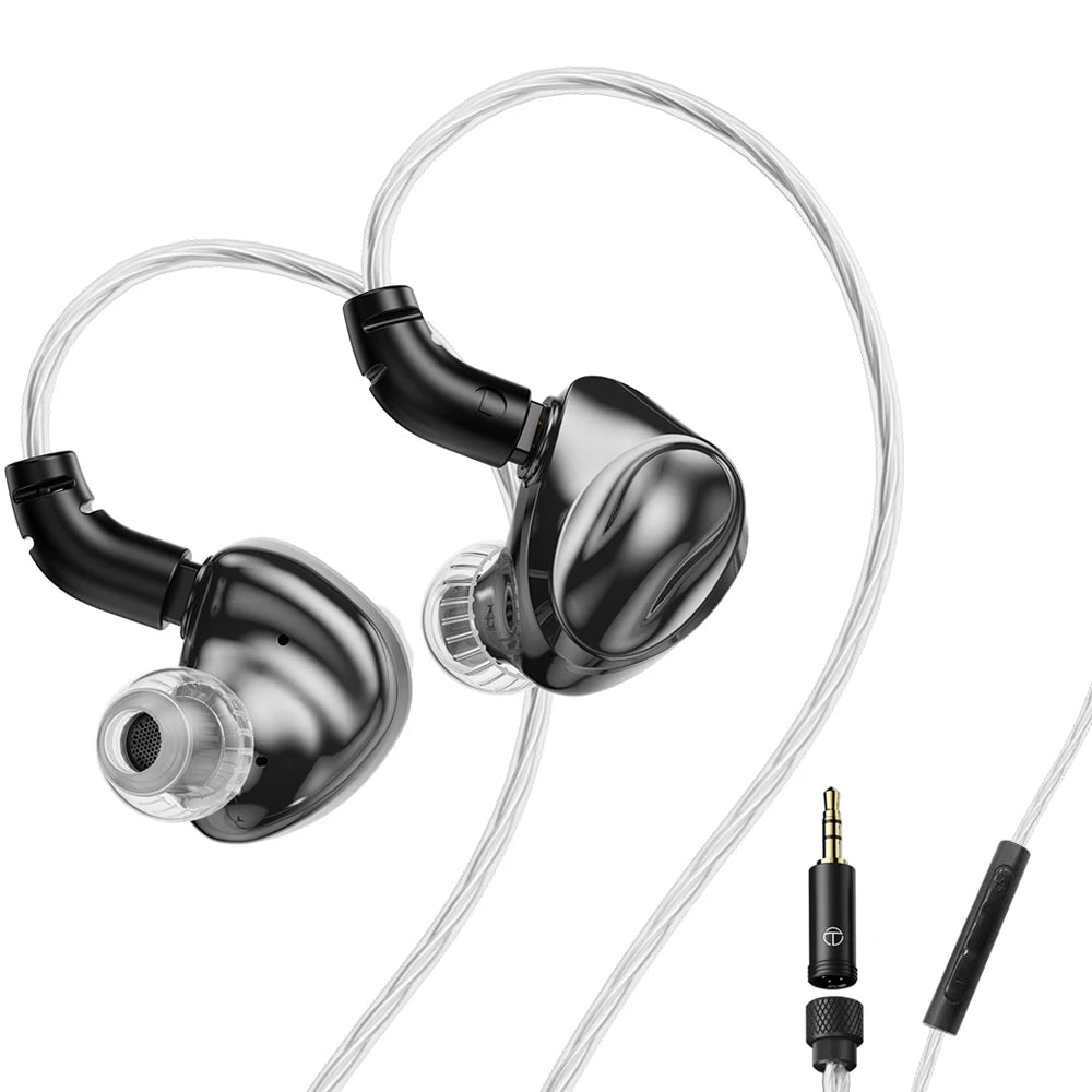 TRN Dolphin headphone10mm dual magnetic circuit dynamic driver Liquid metal Earphone