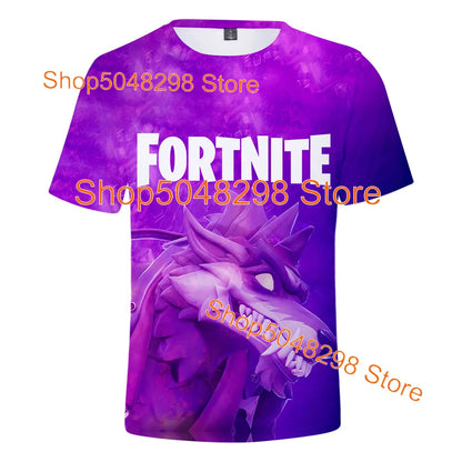 Bushranger Fortnite T-Shirt für Kinder, 3D-Print Banana Peely T-Shirt für Herren und Damen, Tee im Battle-Royale-Game-Design, Sommer-Top, Geburtstagsgeschenke